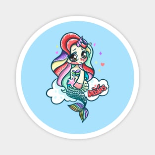 The Little Mermaid unicorn Magnet